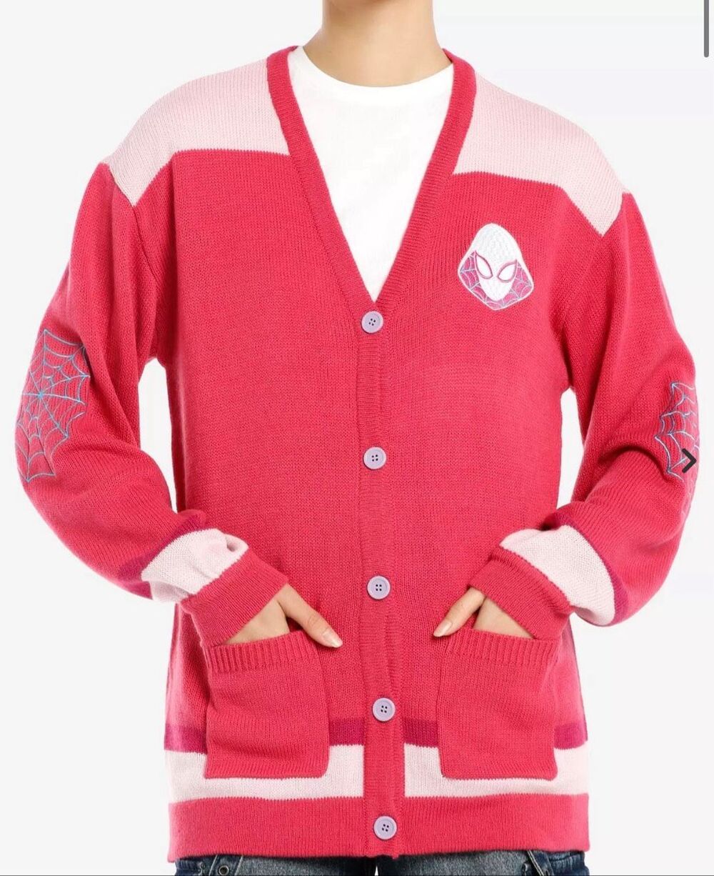 Her Universe Marvel Spider-Man: Across The Spider-Verse Spider-Gwen Cardigan Med